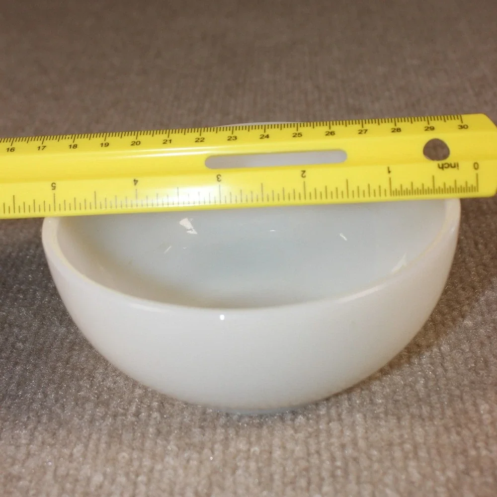 Vintage Fire-King Milk Glass Custard Cup White Small Dessert Bowl Ovenware 4.25
